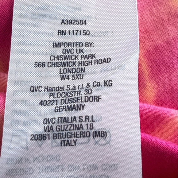 Belle by Kim Gravel Vibrant Pink and Yellow Blouse Size XL - Picture 9 of 10